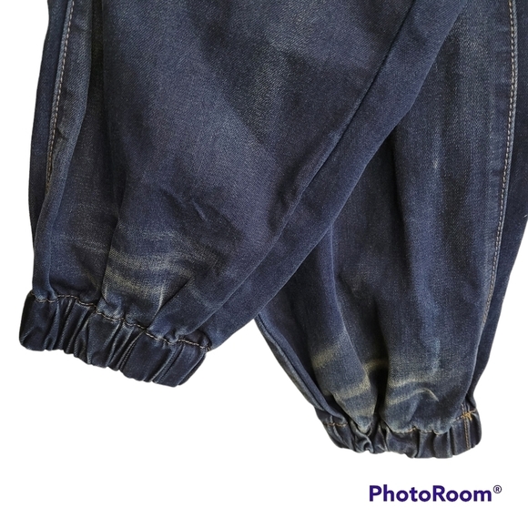Decibel Dark Blue Acid Wash Jogger Jeans - Picture 3 of 9